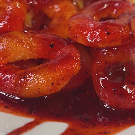 video - peach rings - aros - durazno - gummies - gomitas - chamoy